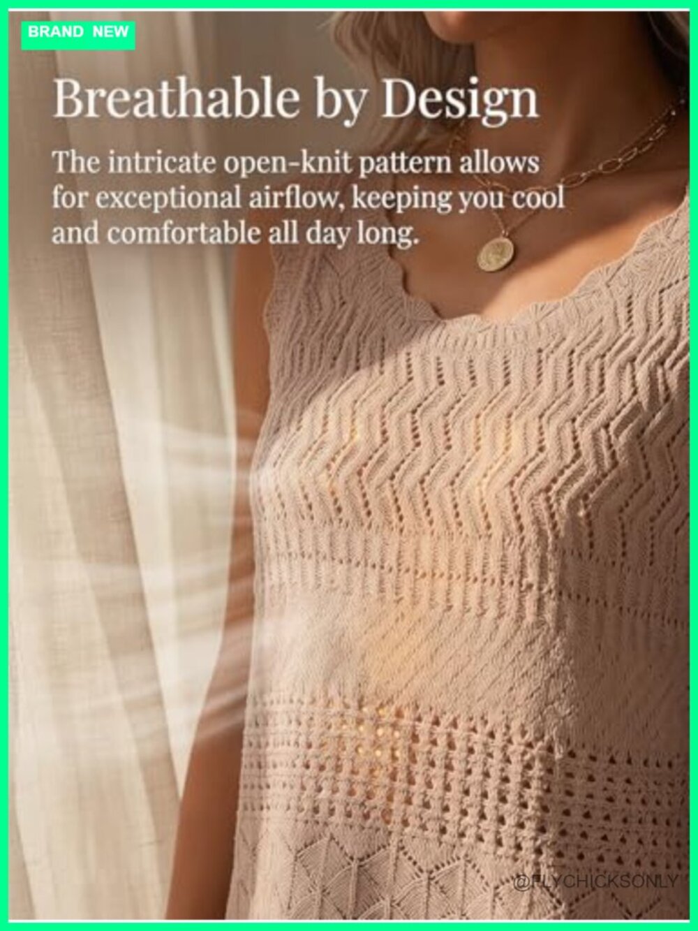 Crochet Tank Top Sleeveless Knit Sweater Vest Boho Summer Beach Top - Picture 5 of 7